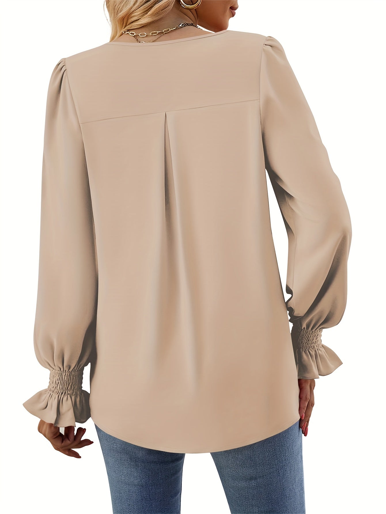 Mila - Elegante Bluse in Uni-Farben