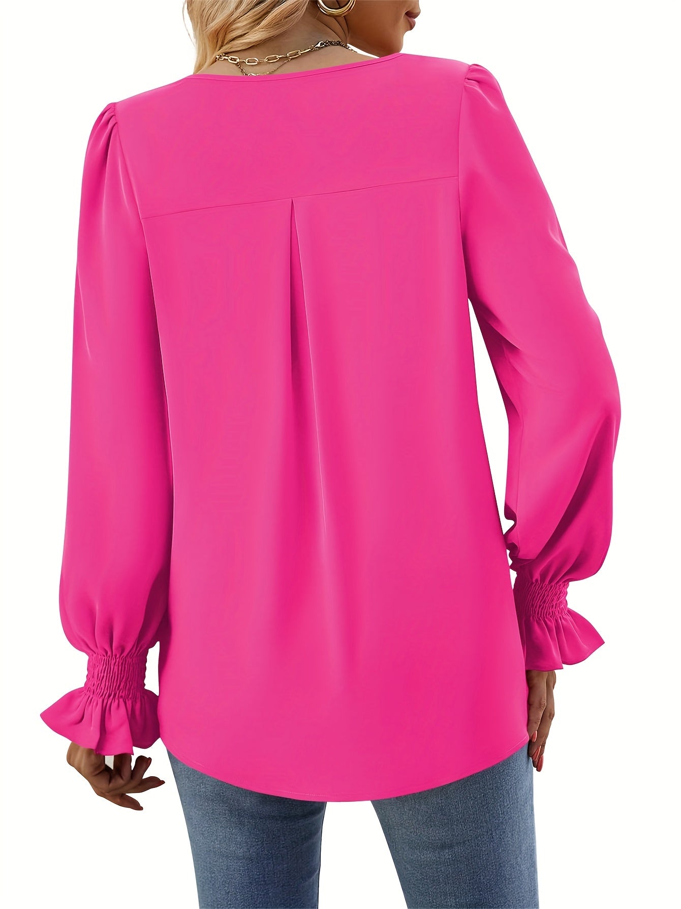 Mila - Elegante Bluse in Uni-Farben