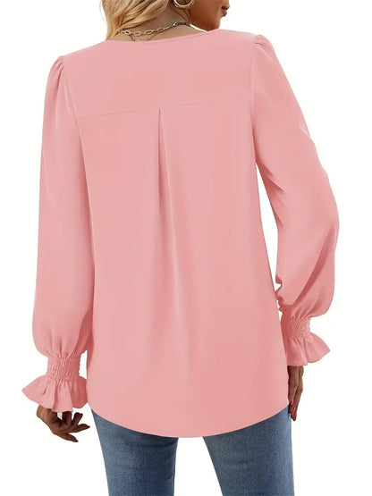 Mila - Elegante Bluse in Uni-Farben